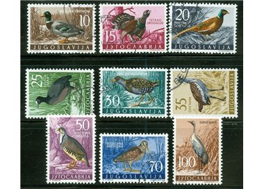 JUGOSLAVIA 1958 Fauna, uccelli 9v us