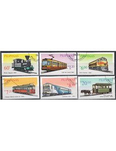 FILIPPINE 1984 Tram e treni 6v us