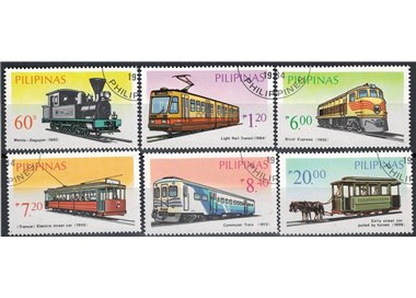 PHILIPPINES 1984 Trams and trains 6v us