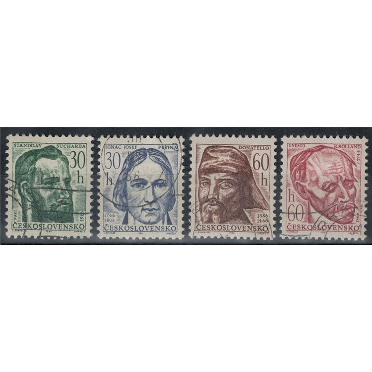 CECOSLOVACCHIA 1966 Personaggi celebri 4v us