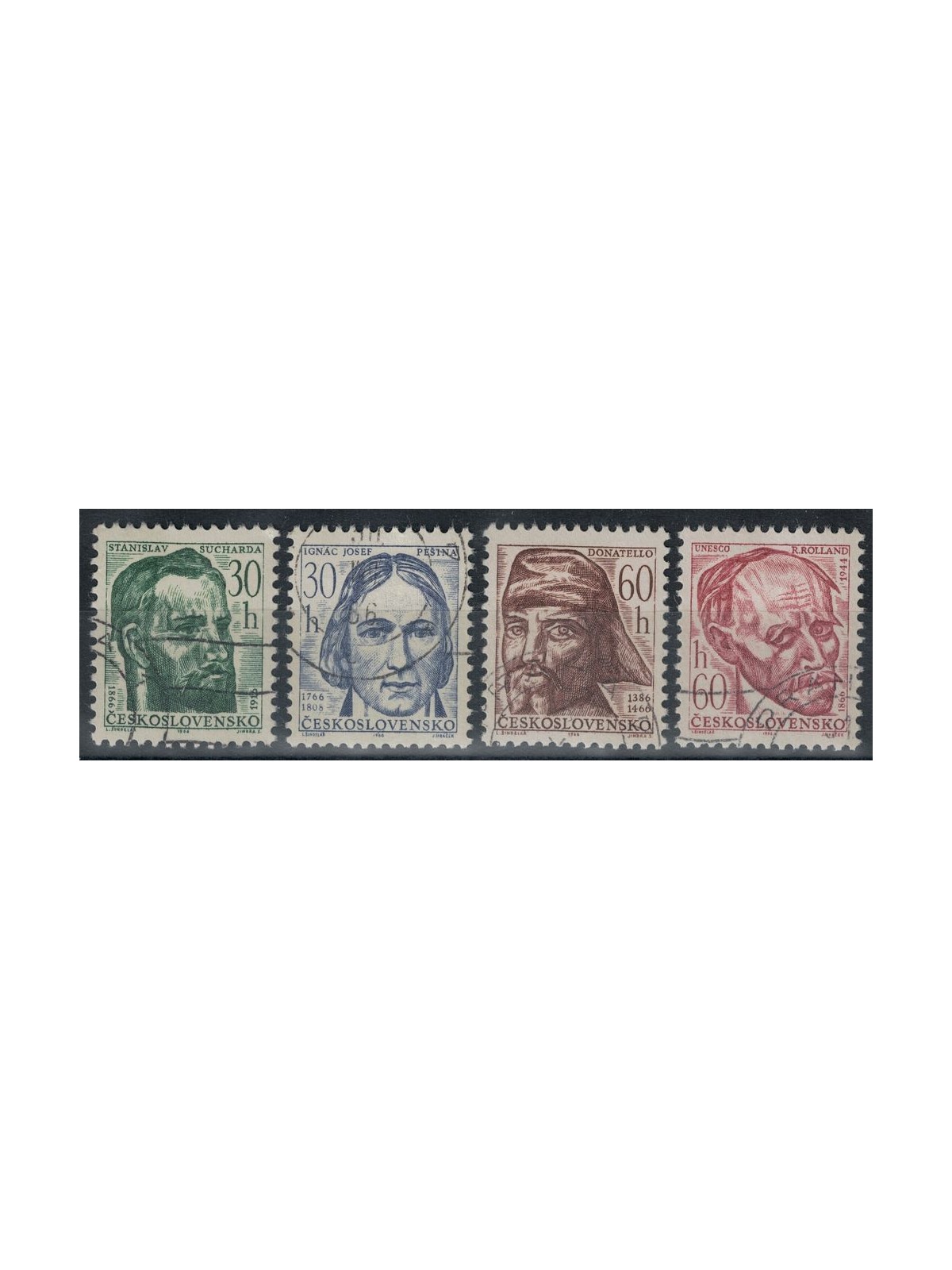 CZECHOSLOVAKIA 1966 Famous People 4v us