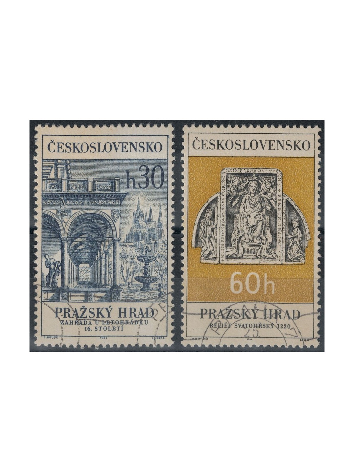 CECOSLOVACCHIA 1966 Castello di Praga 2v us