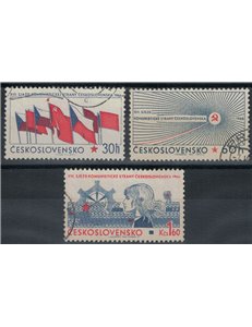 CZECHOSLOVAKIA 1966 Congress of the Communist Party 3v us