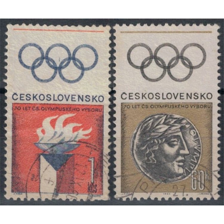 CZECHOSLOVAKIA 1966 Olympic Committee 2v us