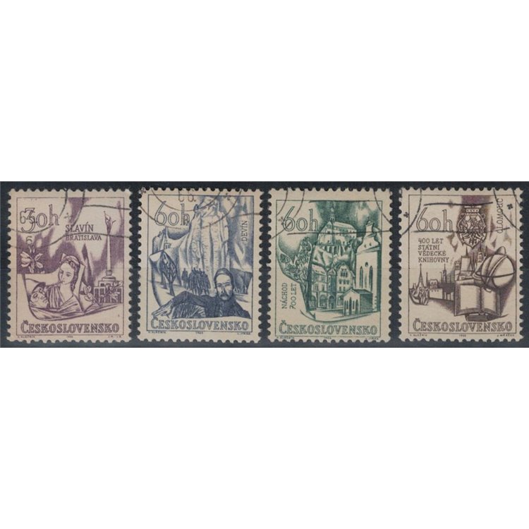 CECOSLOVACCHIA 1966 Avvenimenti culturali 4v us
