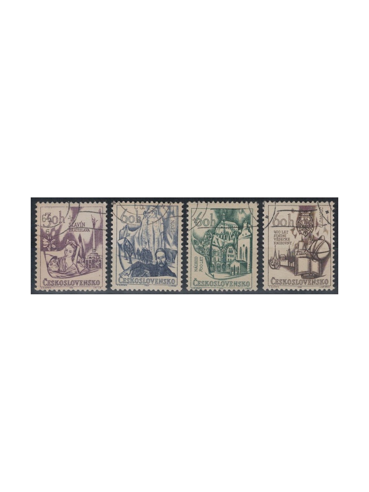 CECOSLOVACCHIA 1966 Avvenimenti culturali 4v us