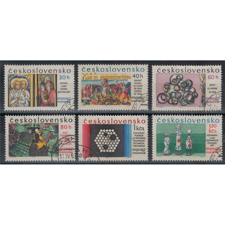 CZECHOSLOVAKIA 1967 Montreal Exhibition 6v us