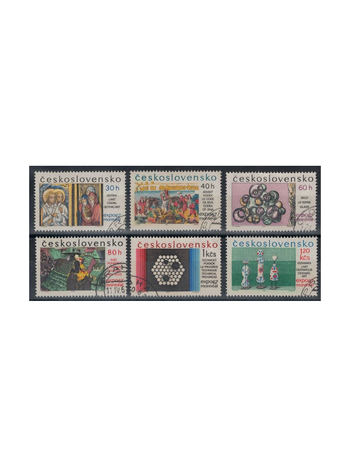 CECOSLOVACCHIA 1967 Esposizione di Montreal 6v us