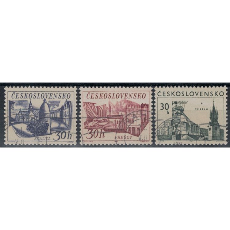 CECOSLOVACCHIA 1967 Città 3v us