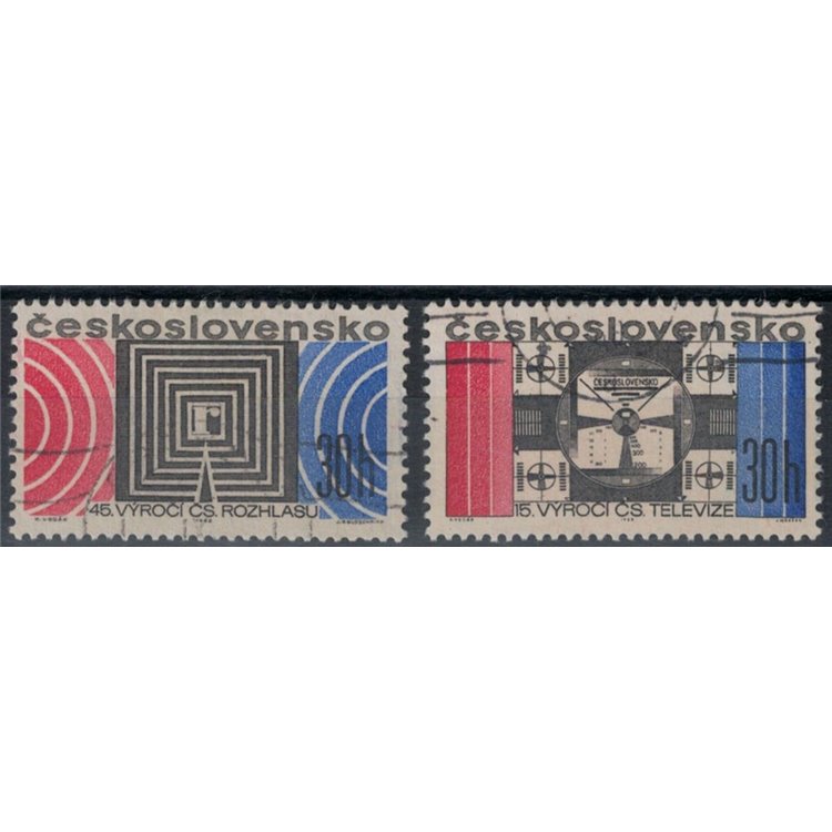 CECOSLOVACCHIA 1968 Radio e Televisione 2v us