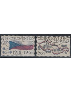 CECOSLOVACCHIA 1968 Cinquantenario della Nazione 2v us