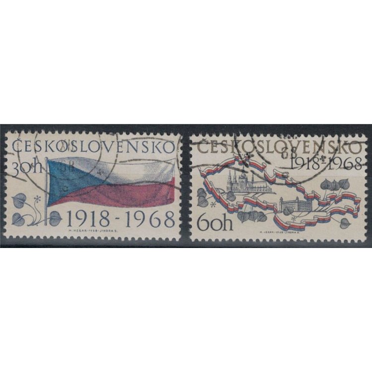 CZECHOSLOVAKIA 1968 Fiftieth Anniversary of the Nation 2v us