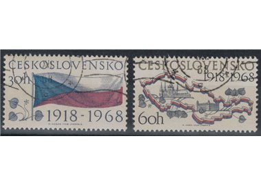 CECOSLOVACCHIA 1968 Cinquantenario della Nazione 2v us
