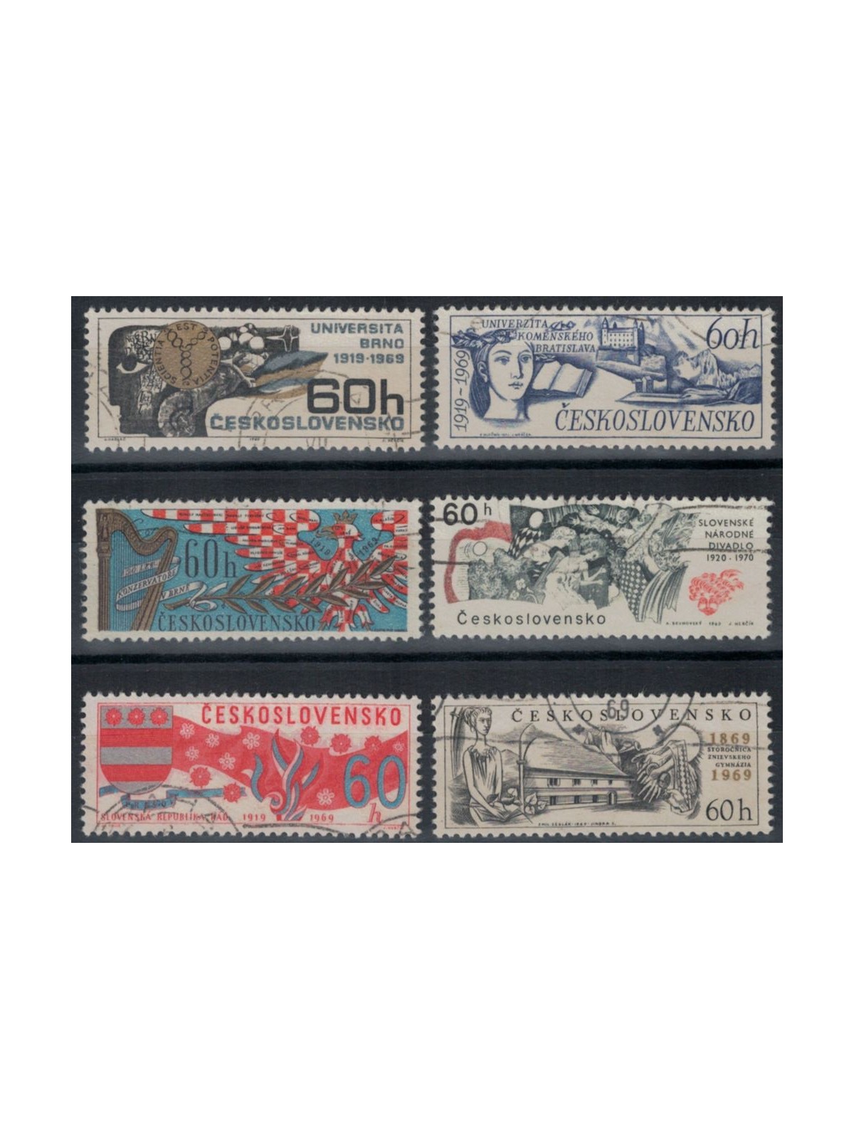 CZECHOSLOVAKIA 1969 Cultural and Scientific Institutions 6v us