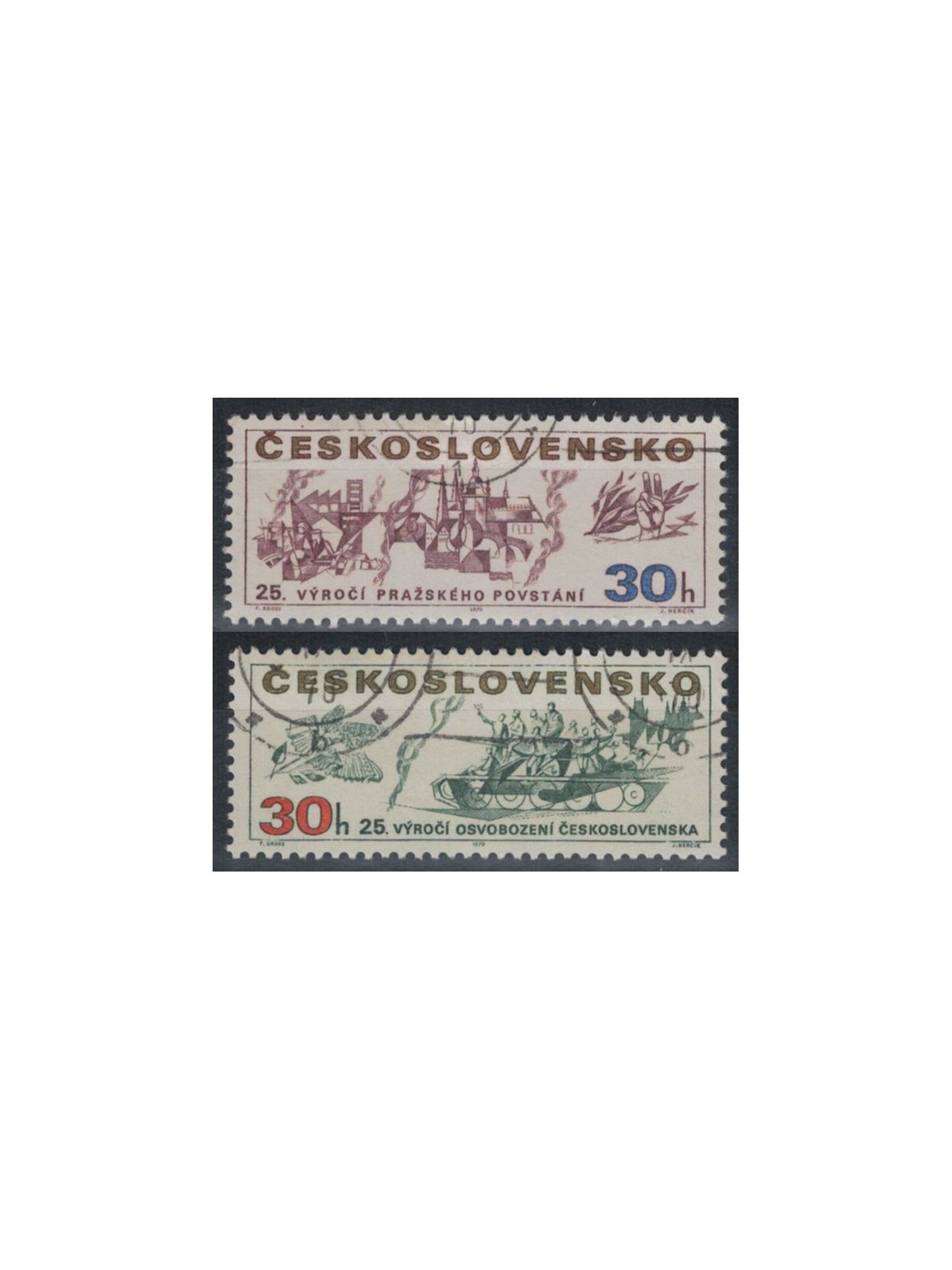 CZECHOSLOVAKIA 1970 Anniversary of Liberation 2v us