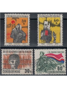 CZECHOSLOVAKIA 1972 World War II Events 4v us