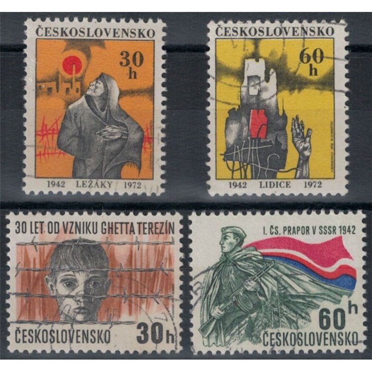 CZECHOSLOVAKIA 1972 World War II Events 4v us