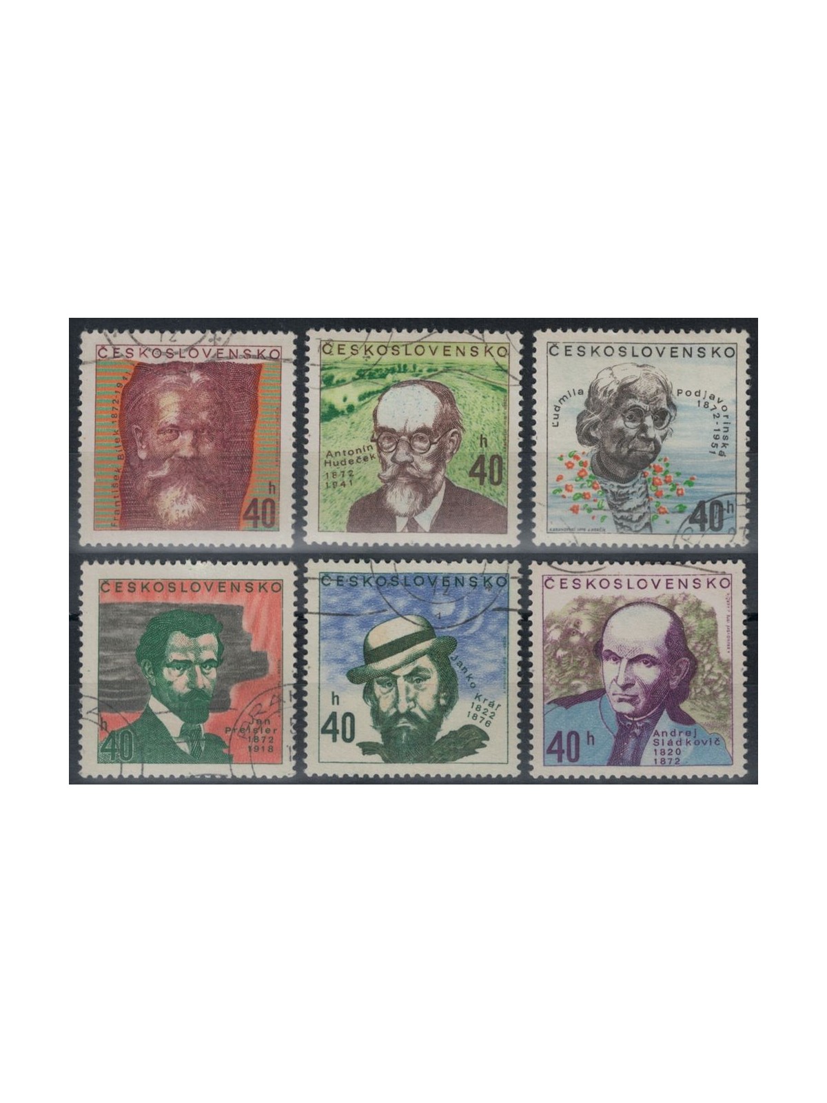 CZECHOSLOVAKIA 1972 Personality 6v us