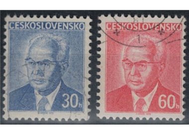 CECOSLOVACCHIA 1975 Gustav Husak, fluorescente 2v us