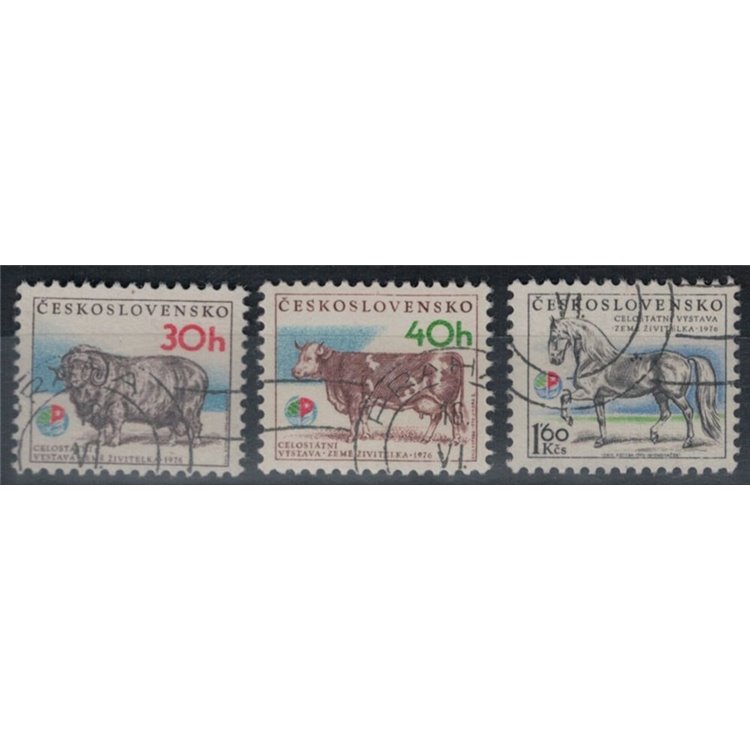 CECOSLOVACCHIA 1976 Esposizione agricola 3v us
