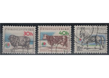 CZECHOSLOVAKIA 1976 Agricultural Exhibition 3v us