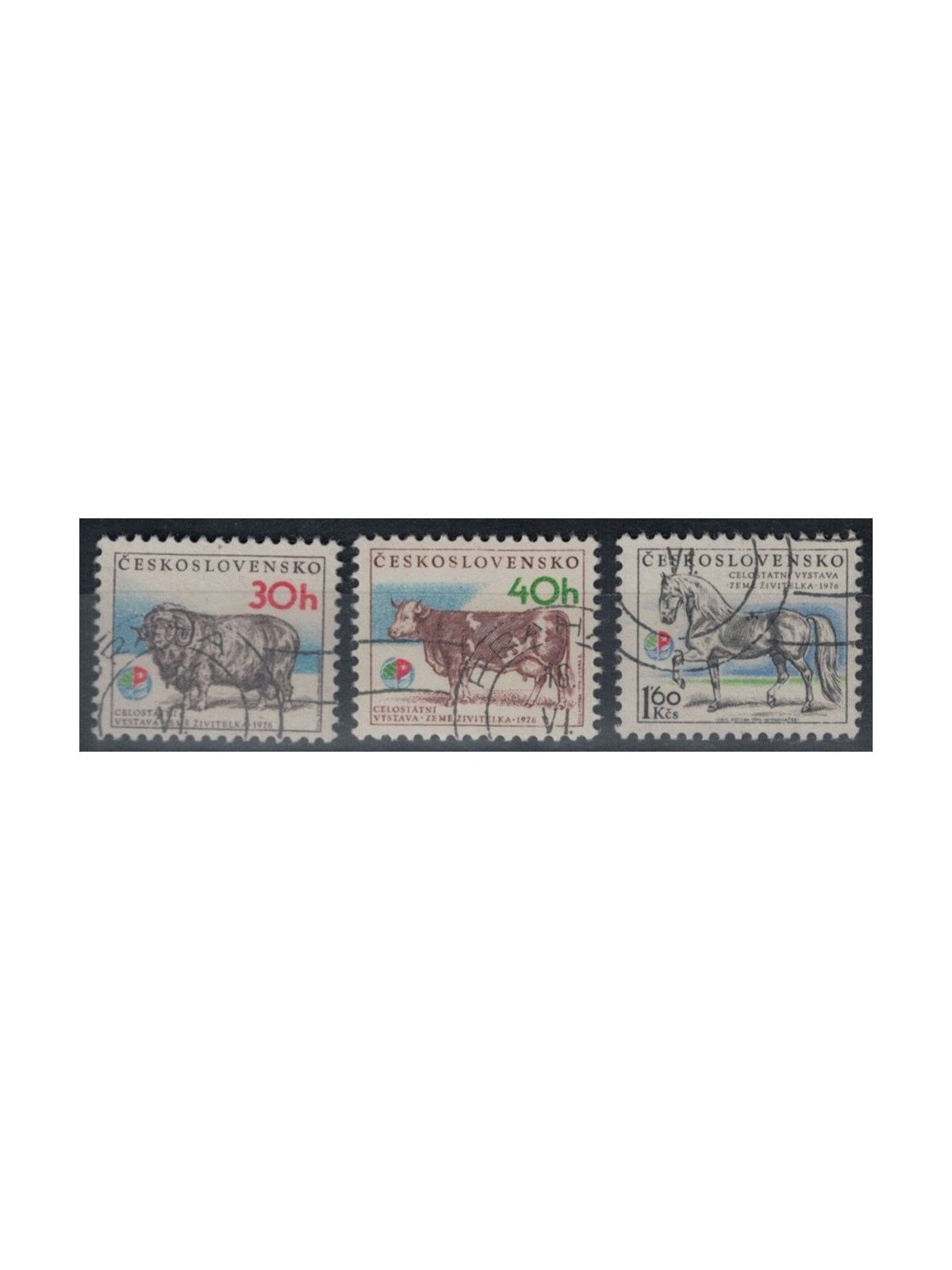 CECOSLOVACCHIA 1976 Esposizione agricola 3v us