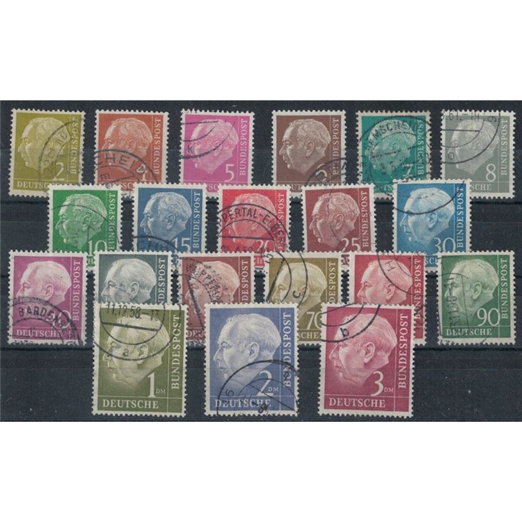GERMANY BRD 1952 Theodor Heuss 20v us