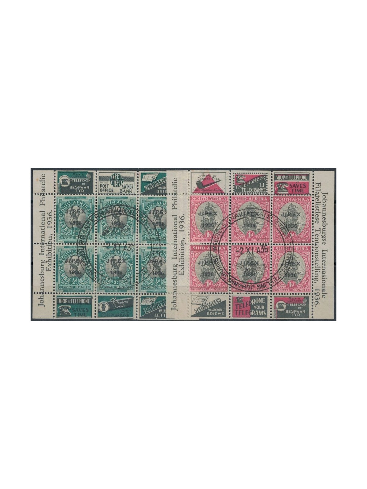 AFRICA DEL SUD 1936 Expo Jipex 2 BF us