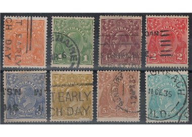 AUSTRALIA 1931-36 Effigie di Giorgio V 8v us