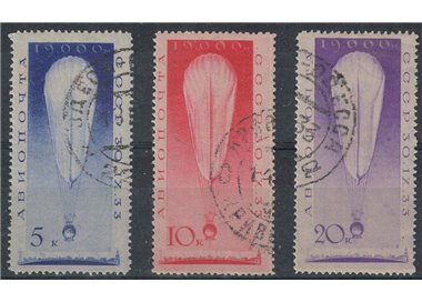 RUSSIA 1933 Ascensione nella stratosfera 3v us