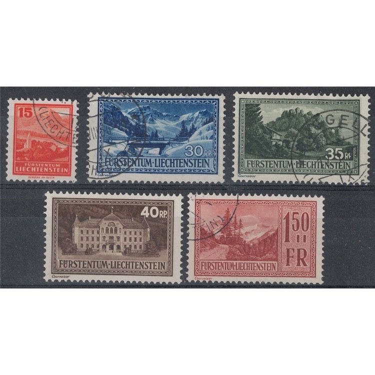 LIECHTENSTEIN 1935 Vedute diverse 5v us