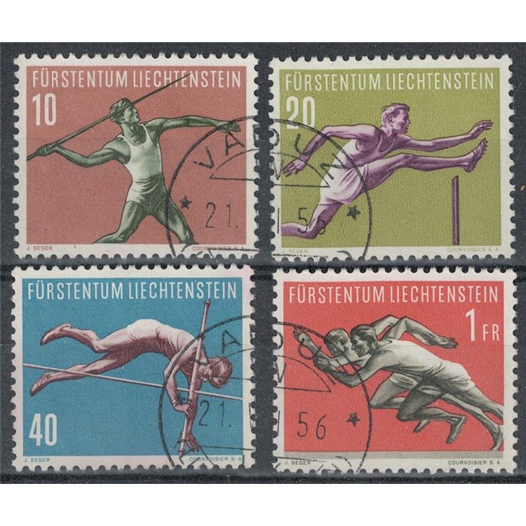 LIECHTENSTEIN 1956 Sports subjects 4v us