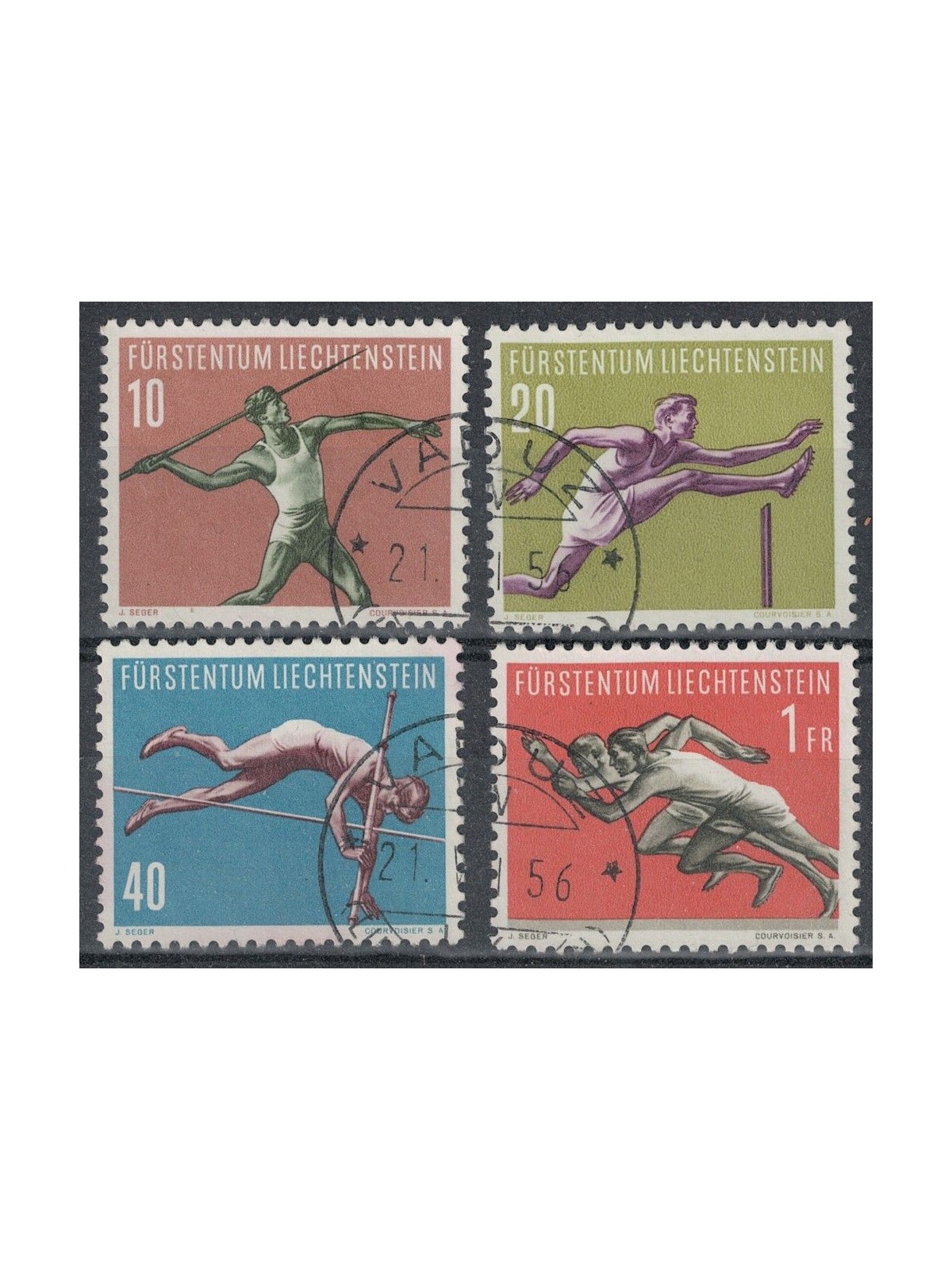 LIECHTENSTEIN 1956 Sports subjects 4v us