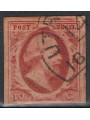 OLANDA 1852 Effigie di Re Guglielmo III 10c rosa carminio us
