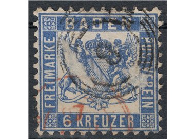 BADEN 1862-65 Coat of arms 6 kreuzer overseas us