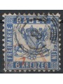 BADEN 1862-65 Stemma 6 kreuzer oltremare us