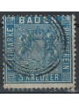 BADEN 1860-62 Stemma 3 kreuzer oltremare us