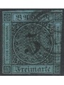 BADEN 1853-58 3 kreuzer light blue us
