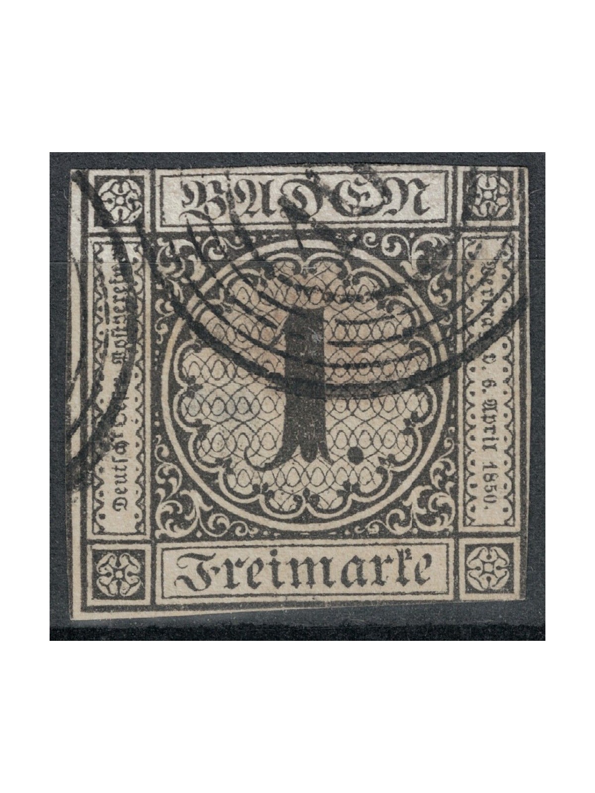 BADEN 1853-58 1 white kreuzer us