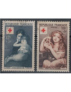FRANCE 1954 Pro Red Cross 2v us