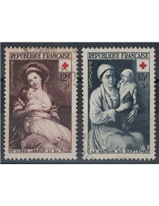 FRANCIA 1953 Pro Croce Rossa 2v us