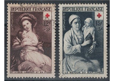 FRANCE 1953 Pro Red Cross 2v us