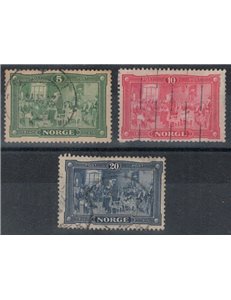 NORVEGIA 1914 Centenario della Costituzione 3v us