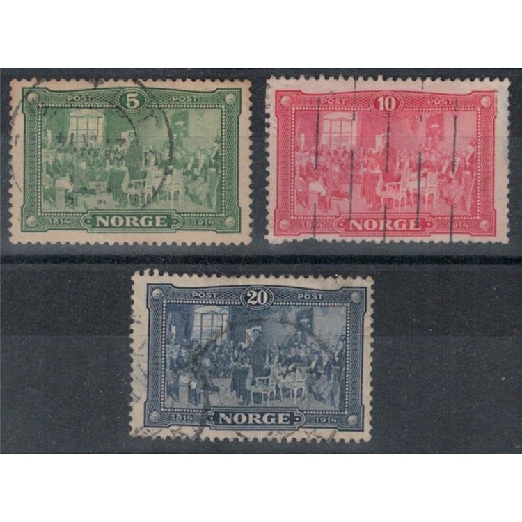 NORWAY 1914 Centenary of the Constitution 3v us