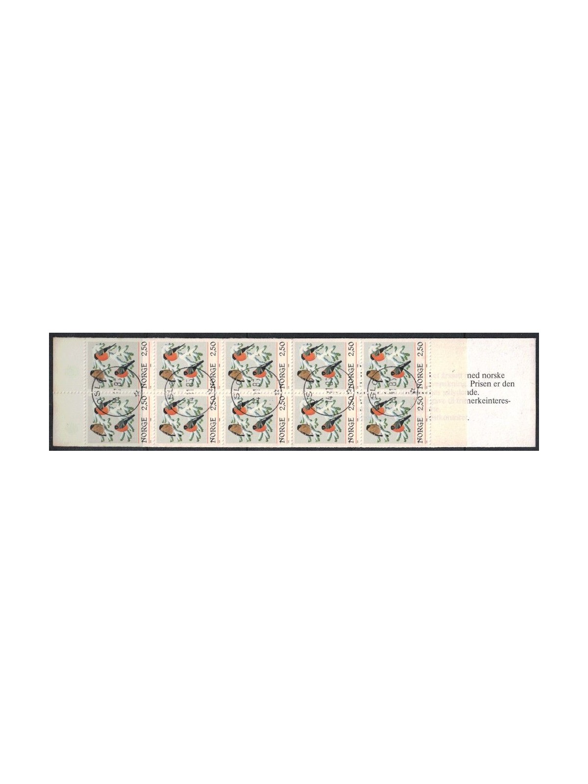 NORWAY 1985 Christmas 2.5k booklet us