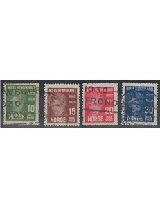 NORVEGIA 1929 Niels Henrik Abel 4v us