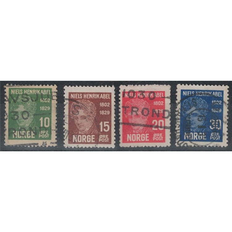 NORWAY 1929 Niels Henrik Abel 4v us