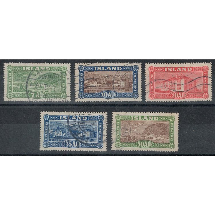 ICELAND 1925 Various views 5v us