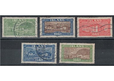 ICELAND 1925 Various views 5v us