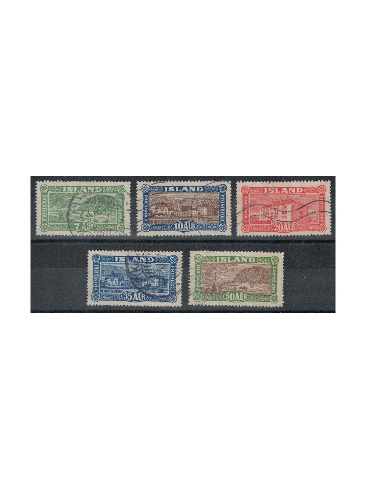 ISLANDA 1925 Vedute diverse 5v us